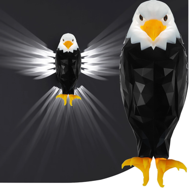 Bald Eagle Wall Light – Wireless 3D Shadow Lamp with Remote Control